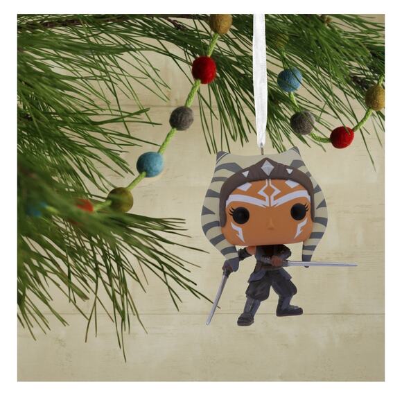 3 New Hallmark Funko Pop Star Wars Christmas Ornament Ahsoka Tano Bo-Katan Kryze - Picture 5 of 13